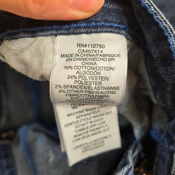 True Religion Billie Mid Rise Straight Blue Jeans 30 Womens Flap Pockets - Picture 7 of 8